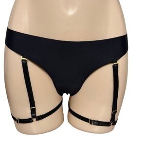 Chic Black Strappy Women's Panties